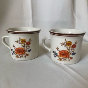 Two Piece Summer Garden Floral Cup Set